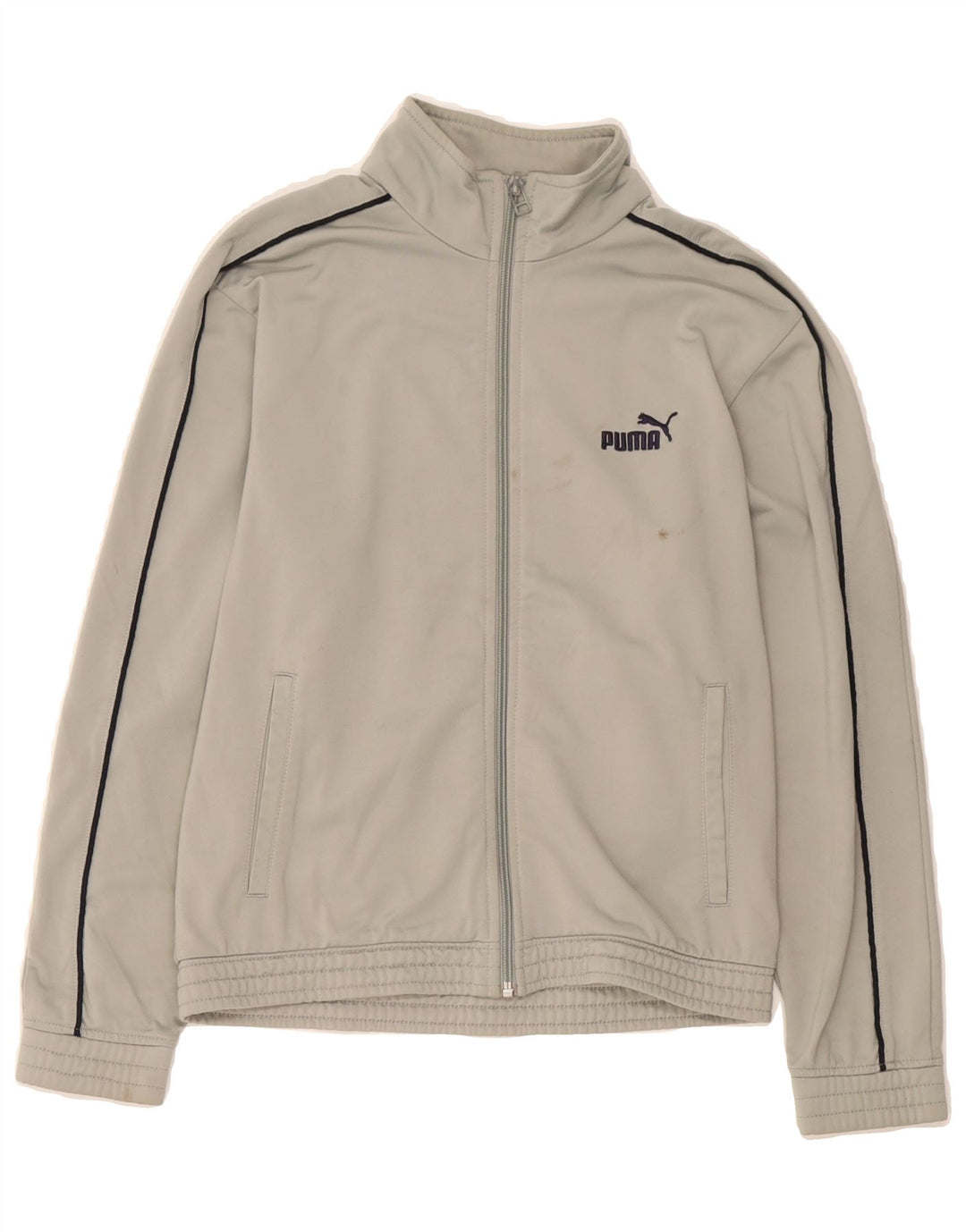 PUMA Boys Tracksuit Top Jacket 11-12 Years Grey Polyester Vintage Puma and Second-Hand Puma from Messina Hembry 