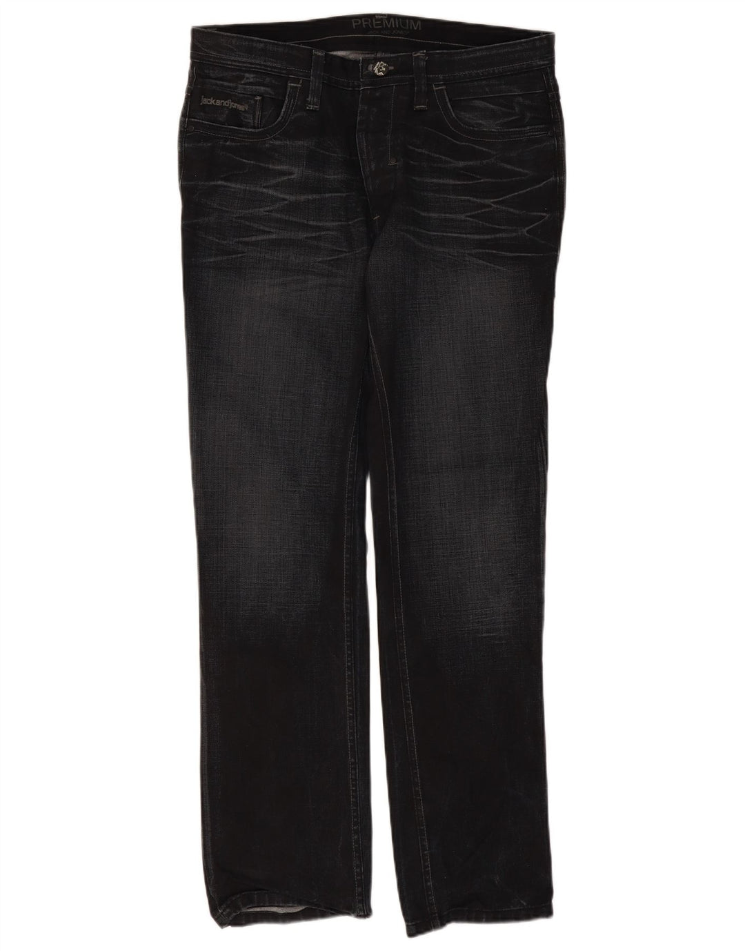 Jack & Jones Straight Jeans til mænd W36 L34 Sort