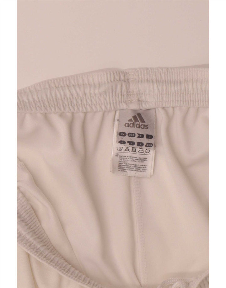 Adidas Herre Climalite grafiske sportsshorts store hvide polyester