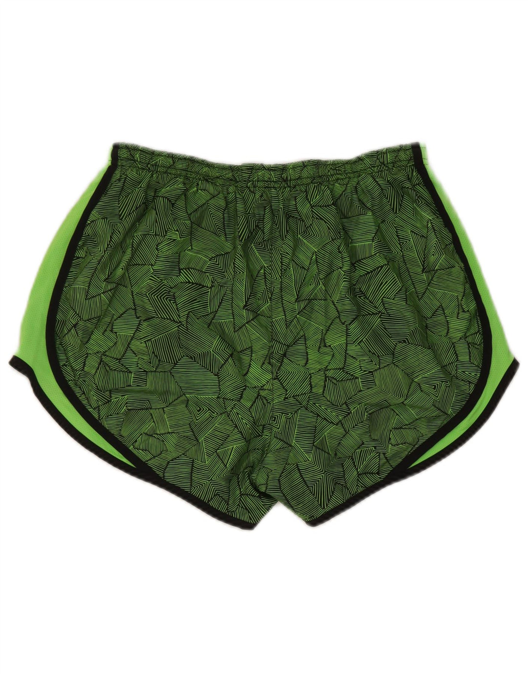 Nike Dame Dri Fit sportsshorts UK 14 Medium Green Geometrisk Polyester