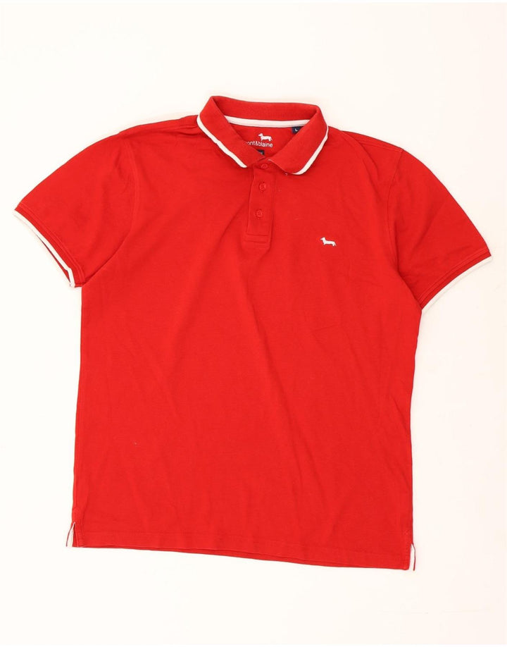 HARMONT & BLAINE Regular Fit Polo Shirt til mænd Stor rød bomuld