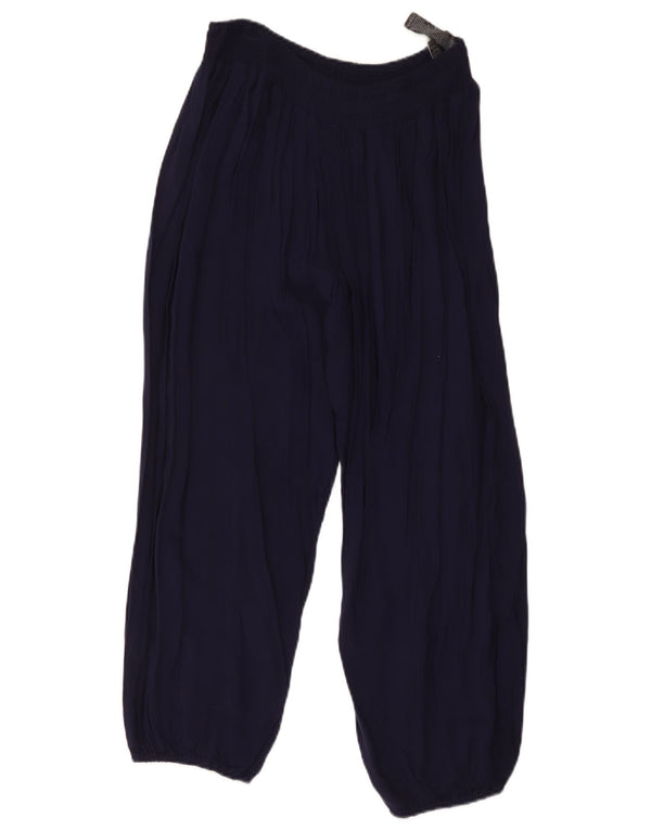 Marks & Spencer Dame joggers Cropped Trousers Large W30 L23 Navy Blue