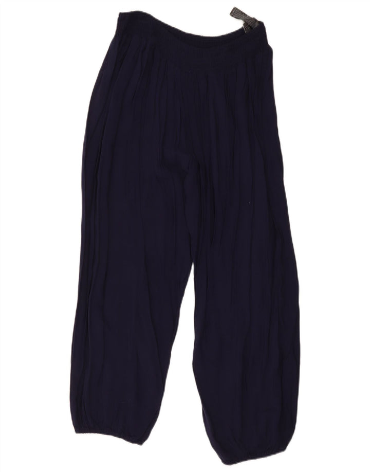 Marks & Spencer Dame joggers Cropped Trousers Large W30 L23 Navy Blue