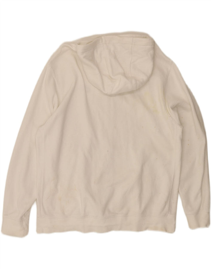 NIKE Mens Zip Hoodie Sweater XL White Vintage Nike and Second-Hand Nike from Messina Hembry 