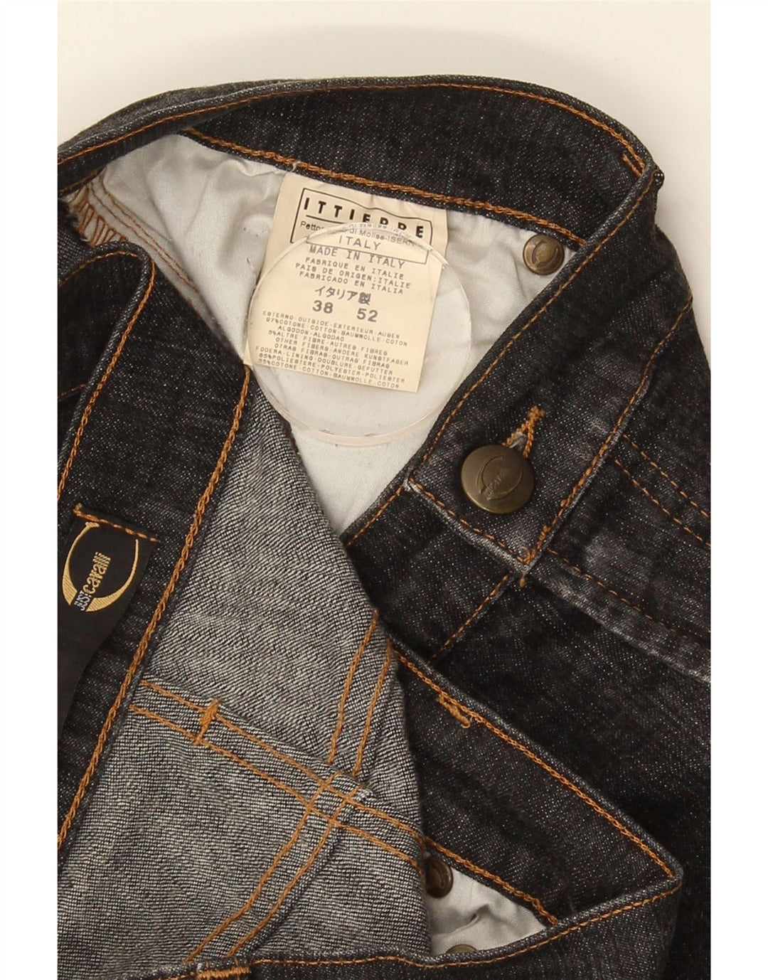 Just Cavalli Herre Bootcut Jeans IT 52 XL W38 L30 Sort Bomuld
