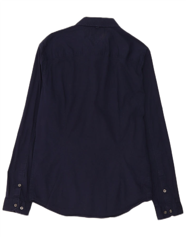Tommy Hilfiger Herre Slim Fit skjorte Medium Navyblå Bomuld