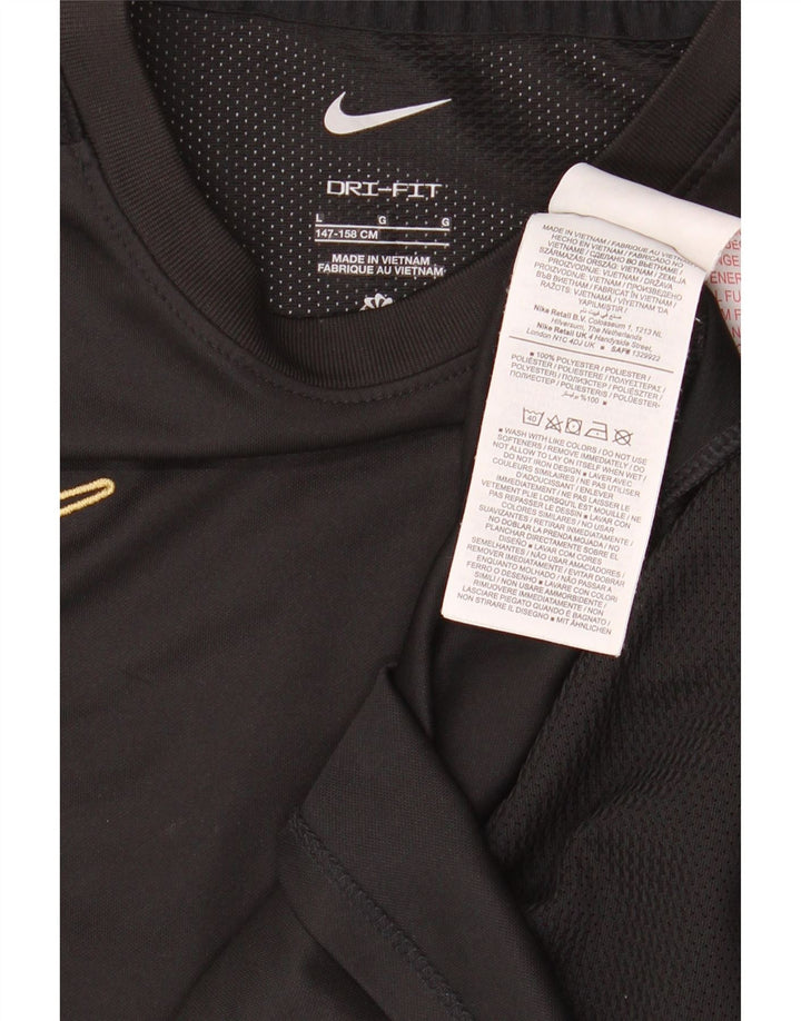 NIKE Dri Fit T-Shirt Top 12-13 år Stor sort polyester