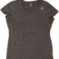 REEBOK Womens T-Shirt Top UK 16 Large Grey Polyester Vintage Reebok and Second-Hand Reebok from Messina Hembry 