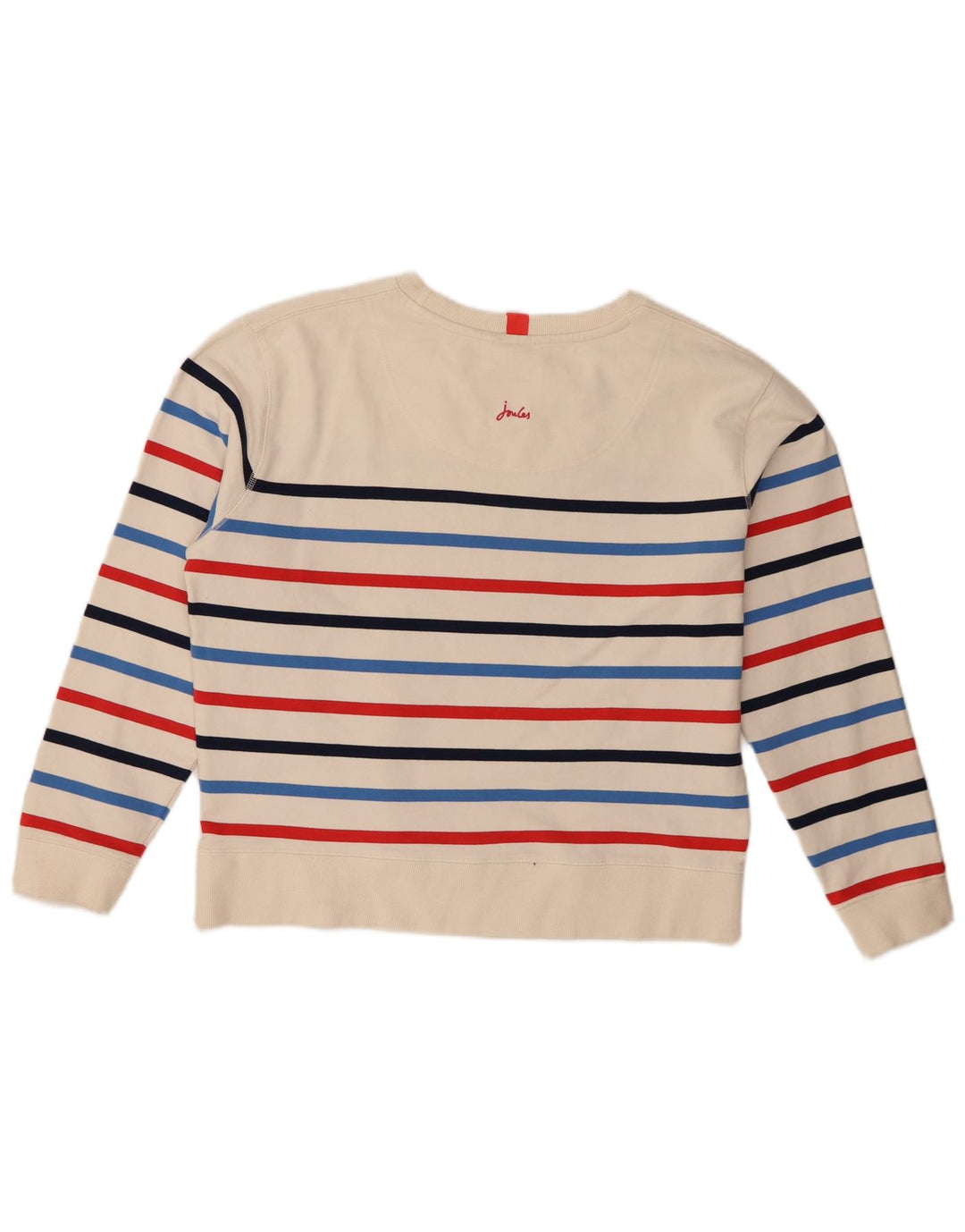 Joules Dame Oversized Sweatshirt Jumper UK 10 Small Off White Stribet