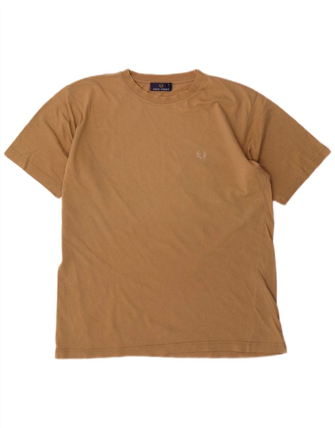 Fred Perry Herre T-Shirt Top Lille Beige Bomuld