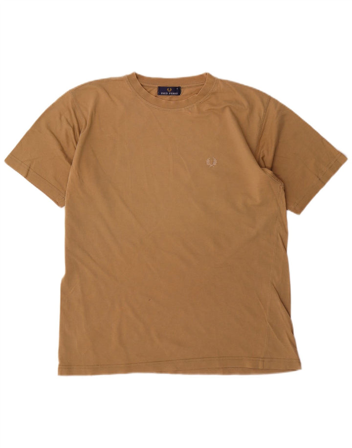 Fred Perry Herre T-Shirt Top Lille Beige Bomuld