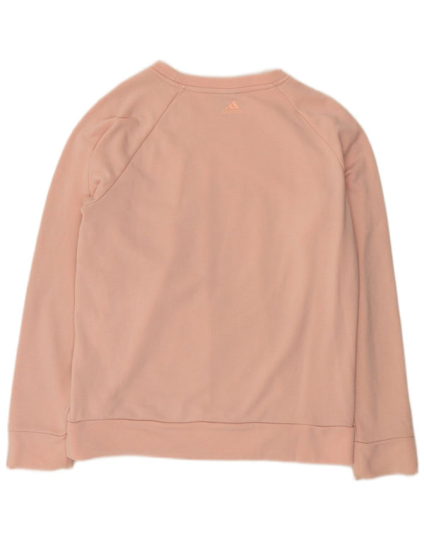 Adidas Graphic Sweatshirt Jumper UK 20/22 XL Pink Bomuld