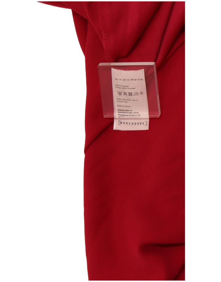 WAREHOUSE Dame ærmeløs Jumpsuit UK 14 Medium Pink Polyester