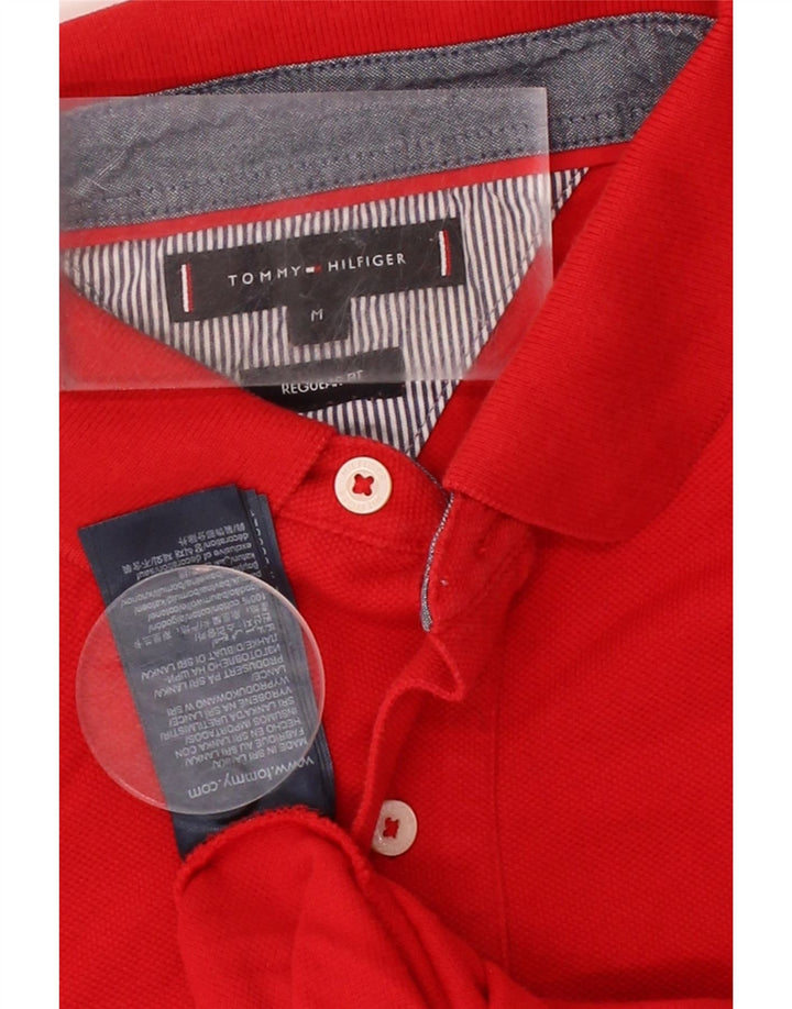 TOMMY HILFIGER Mens Regular Fit Polo Shirt Medium Red Cotton Vintage Tommy Hilfiger and Second-Hand Tommy Hilfiger from Messina Hembry 