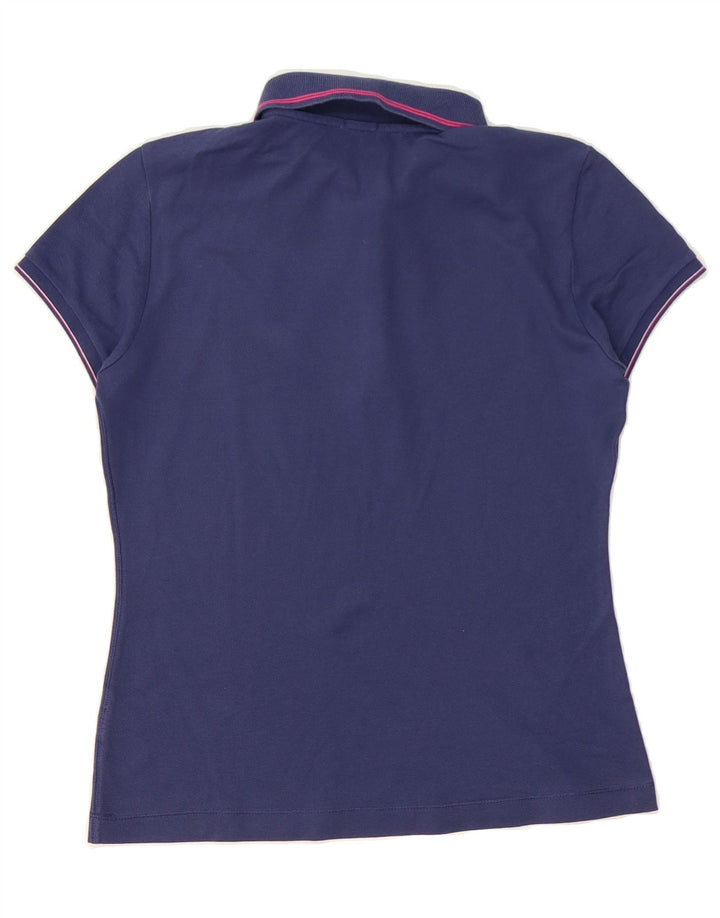 CHAMPION Womens Heritage Fit Polo Shirt UK 12 Medium Navy Blue Vintage Champion and Second-Hand Champion from Messina Hembry 