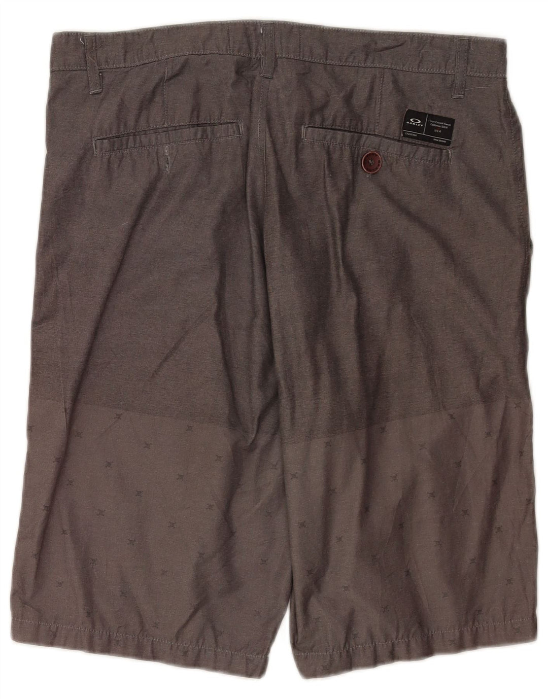 Oakley Herre Regular Fit Chino Shorts W34 Large Grey Spotted Bomuld