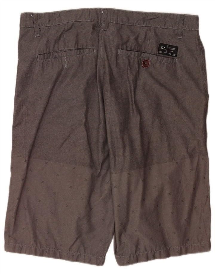 Oakley Herre Regular Fit Chino Shorts W34 Large Grey Spotted Bomuld