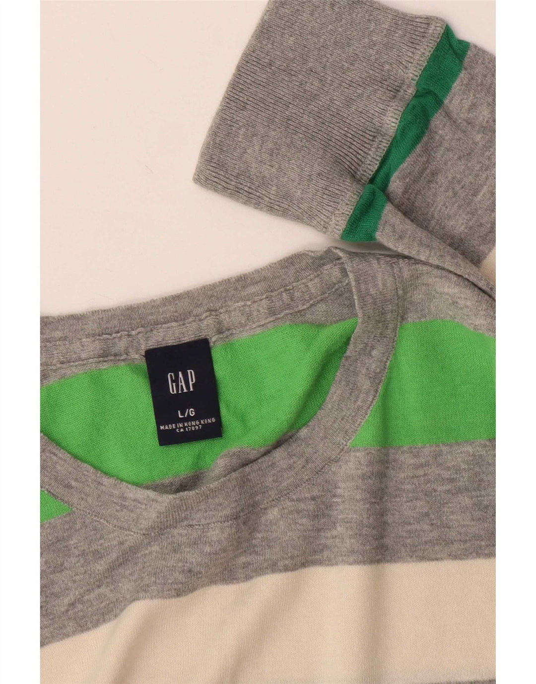 Gap herre rund hals sweater stor flerfarvet stribet bomuld