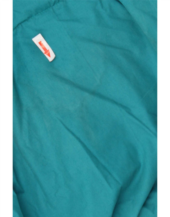 Vintage polstret herrejakke UK 42 XL Blå Colourblock Polyester