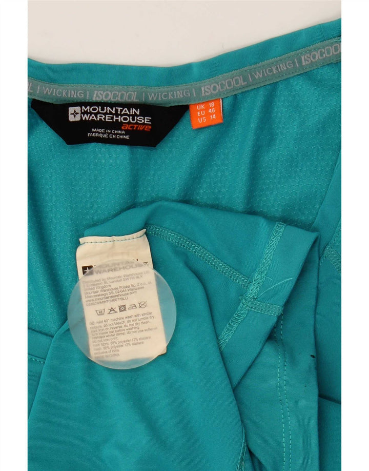 Mountain Warehouse Dame T-Shirt Top UK 18 XL turkis polyester