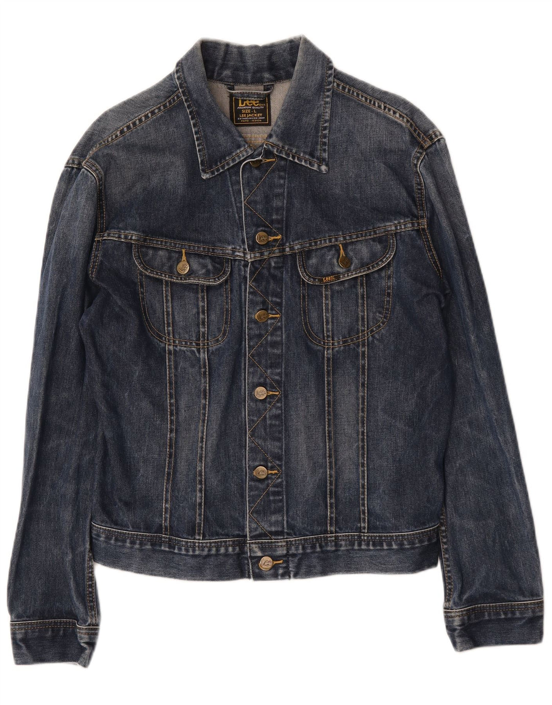 Lee Herre denimjakke UK 40 Large Blue Cotton