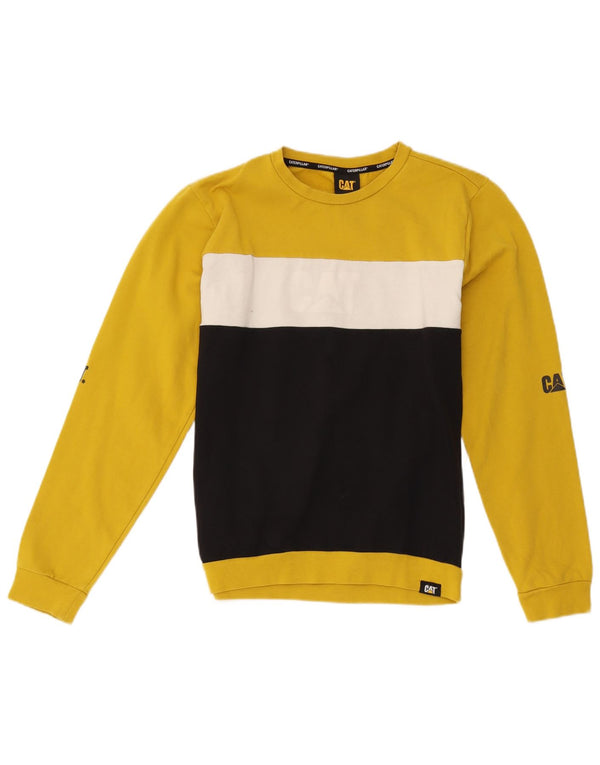 Caterpillar Girls Grafisk Sweatshirt Jumper 15-16 år Gul Colourblock