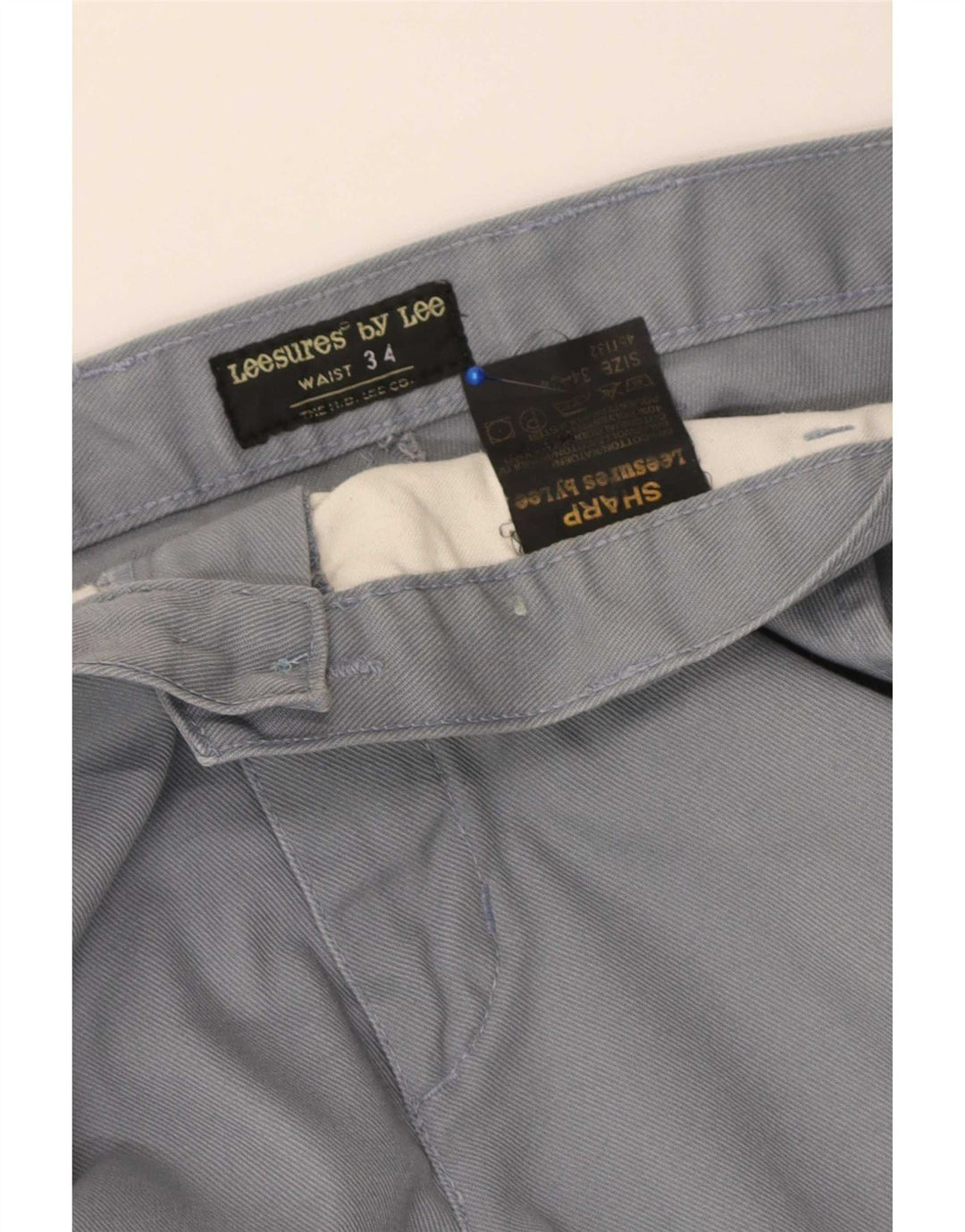Lee Herre Sharp Fit Straight Chino Bukser W34 L34 Grå Bomuld