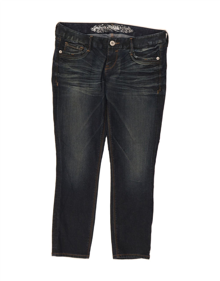 EXPRESS Womens Zelda Legging Cropped Jeans US 8 Medium W34 L27 Navy Blue Vintage Express and Second-Hand Express from Messina Hembry 