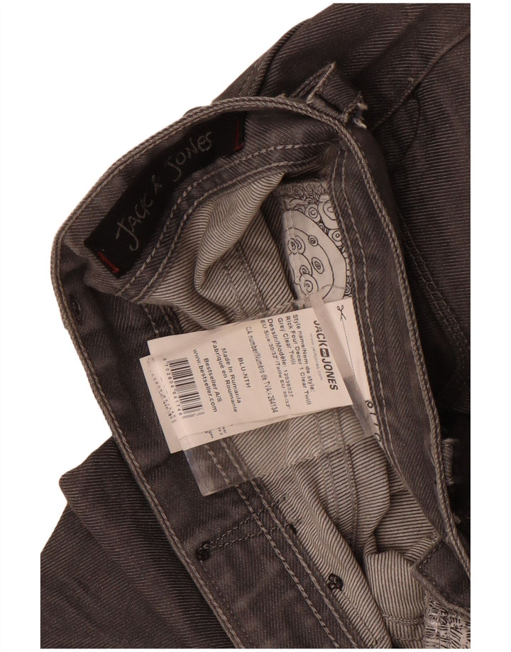 Jack & Jones Straight Jeans til mænd W30 L32 Grå bomuld