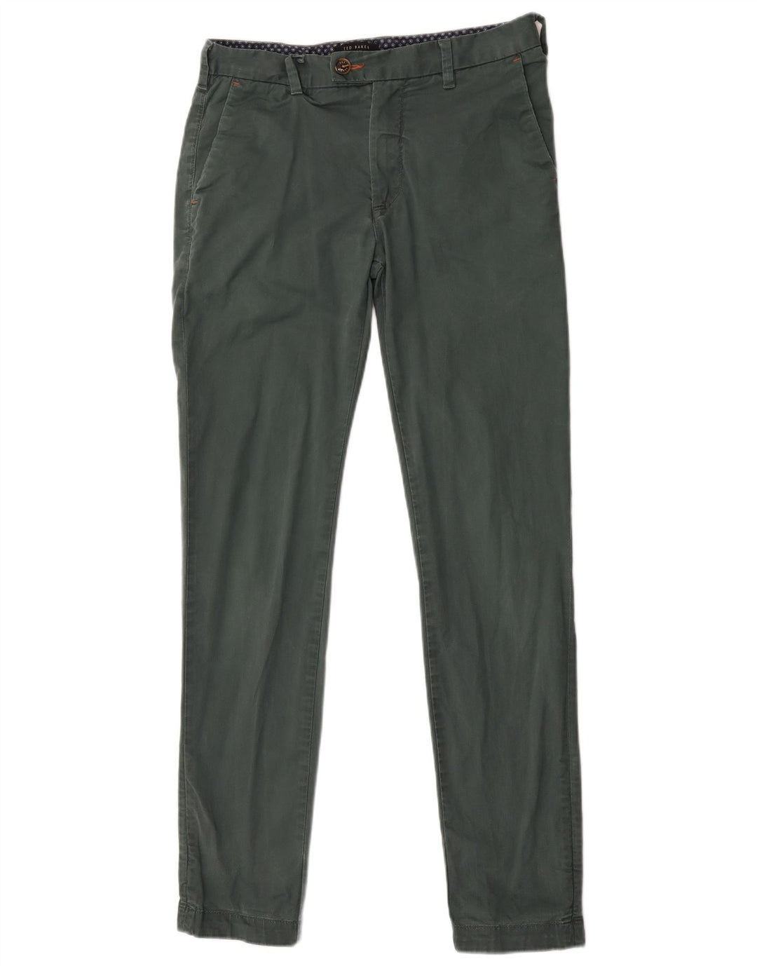 Ted Baker Herre Slim Chino Bukser W28 L31 Grøn Bomuld