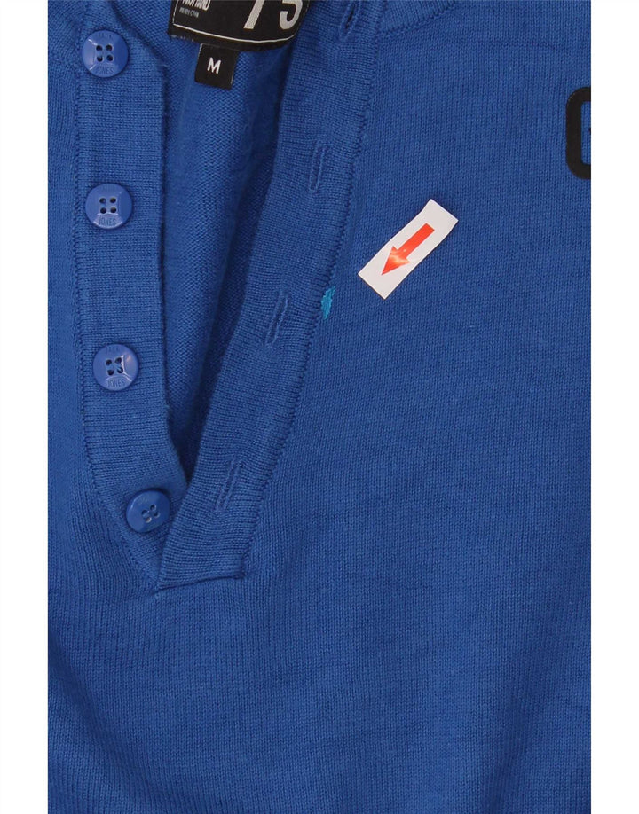 Jack & Jones Herre V-hals sweater mellemblå bomuld