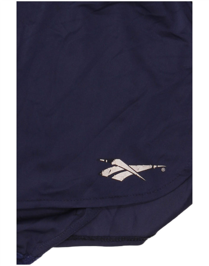 Reebok Sportsshorts til kvinder UK 14 Large Navy Blue Polyamid