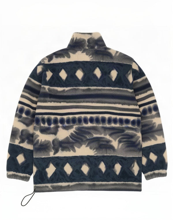 Invicta Fleece Jumper med lynlås til mænd XL Blå Geometrisk
