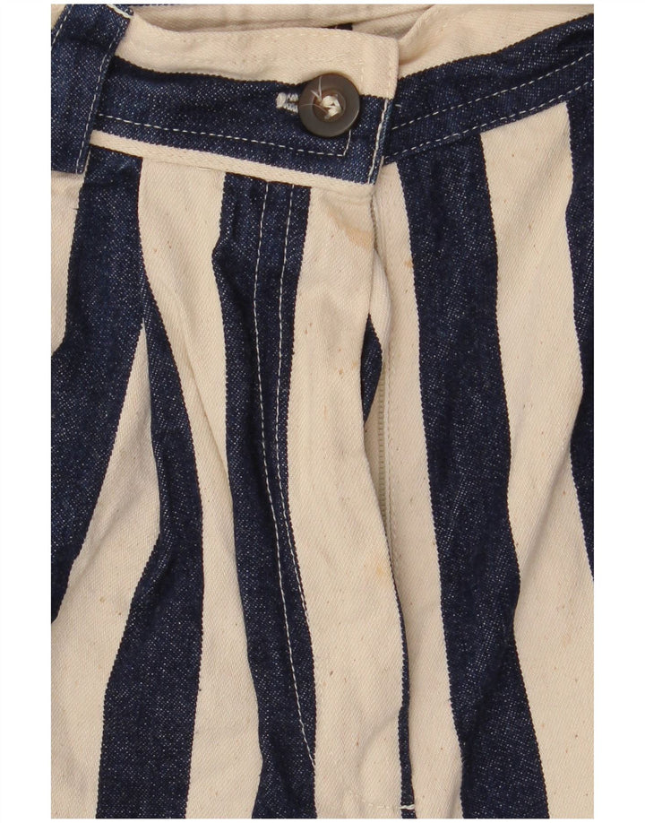 Karen Kane Kvinder High Rise Bermuda Shorts W28 Mellem marineblå stribet