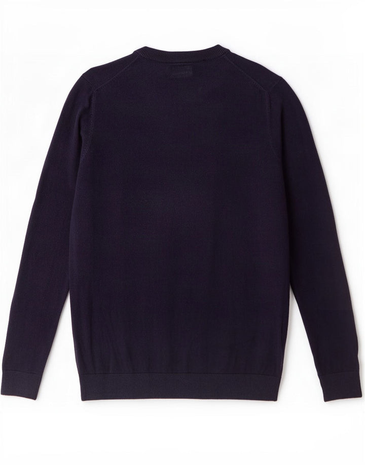 Guess Herre V-hals sweater Medium marineblå bomuld