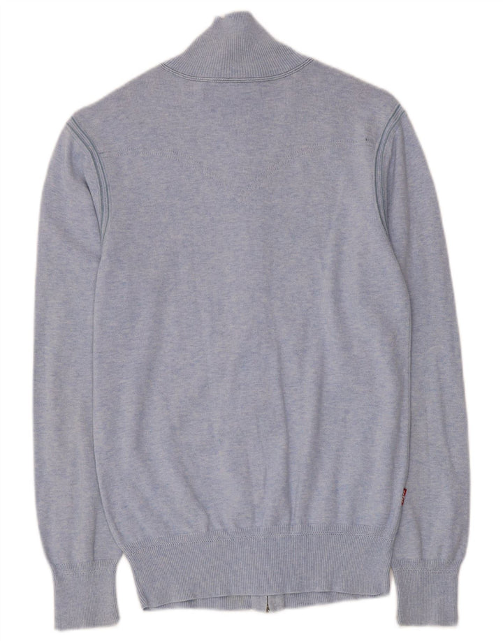 LEVI'S Dame Cardigan Sweater UK 10 Lille Blå Bomuld
