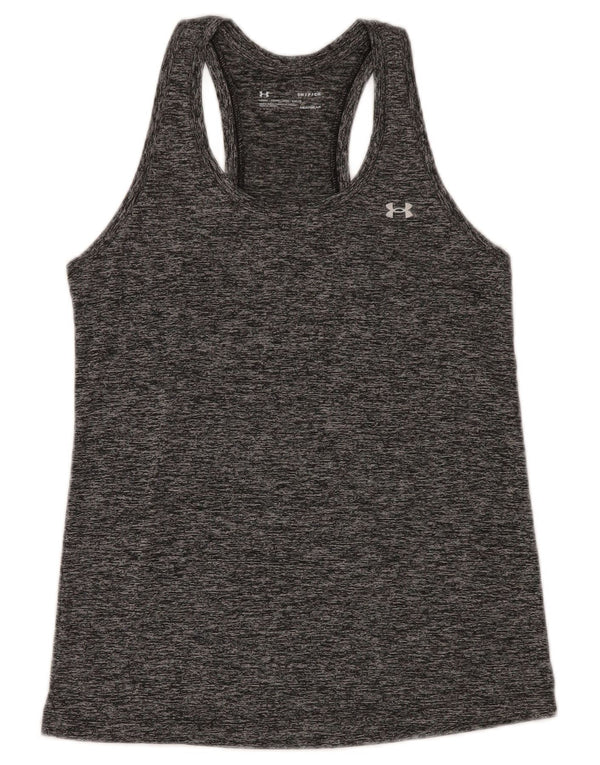 Under Armour Dame Heat Gear Vest Top UK 10 Small Grey Flecked