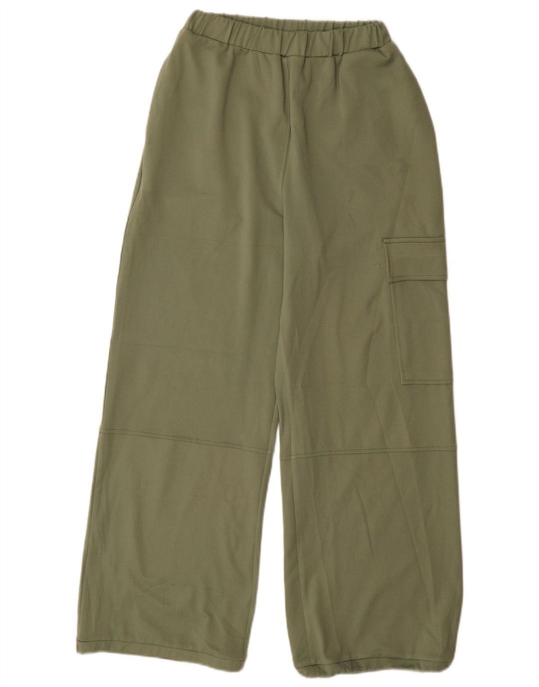 Zara Cargo-bukser med brede ben til kvinder Small W26 L29 Grøn polyester
