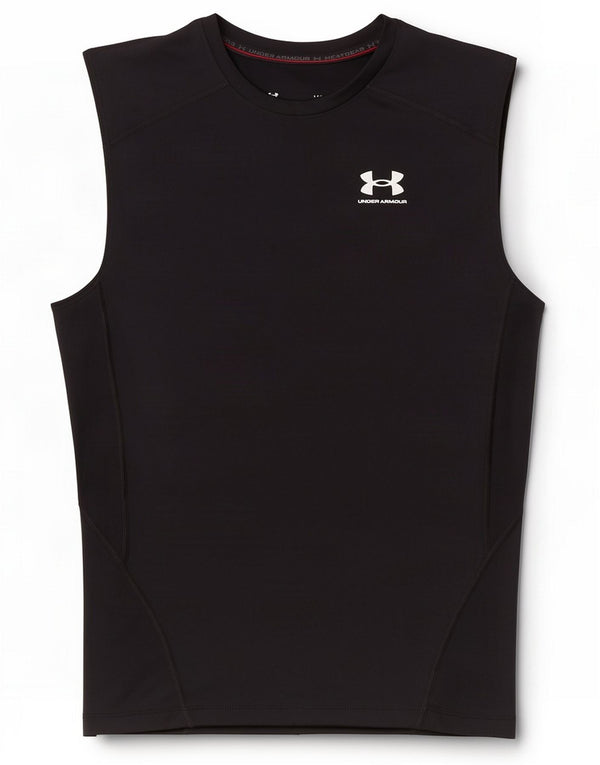 Under Armour Mens Heat Gear Vest Top Large Black Polyester