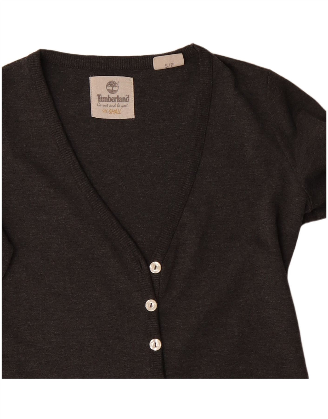 TIMBERLAND Dame Cardigan Sweater UK 10 Small Grå
