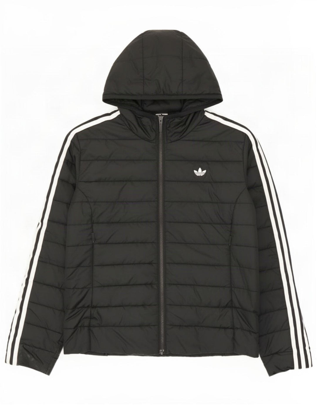 Adidas Polstret hættejakke til kvinder UK 14 Medium Sort Polyester