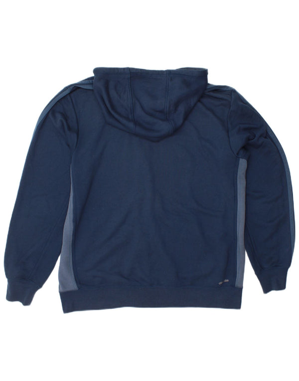 Adidas Herre Climalite Hættetrøje Sweater med lynlås Large Navy Blue Colourblock