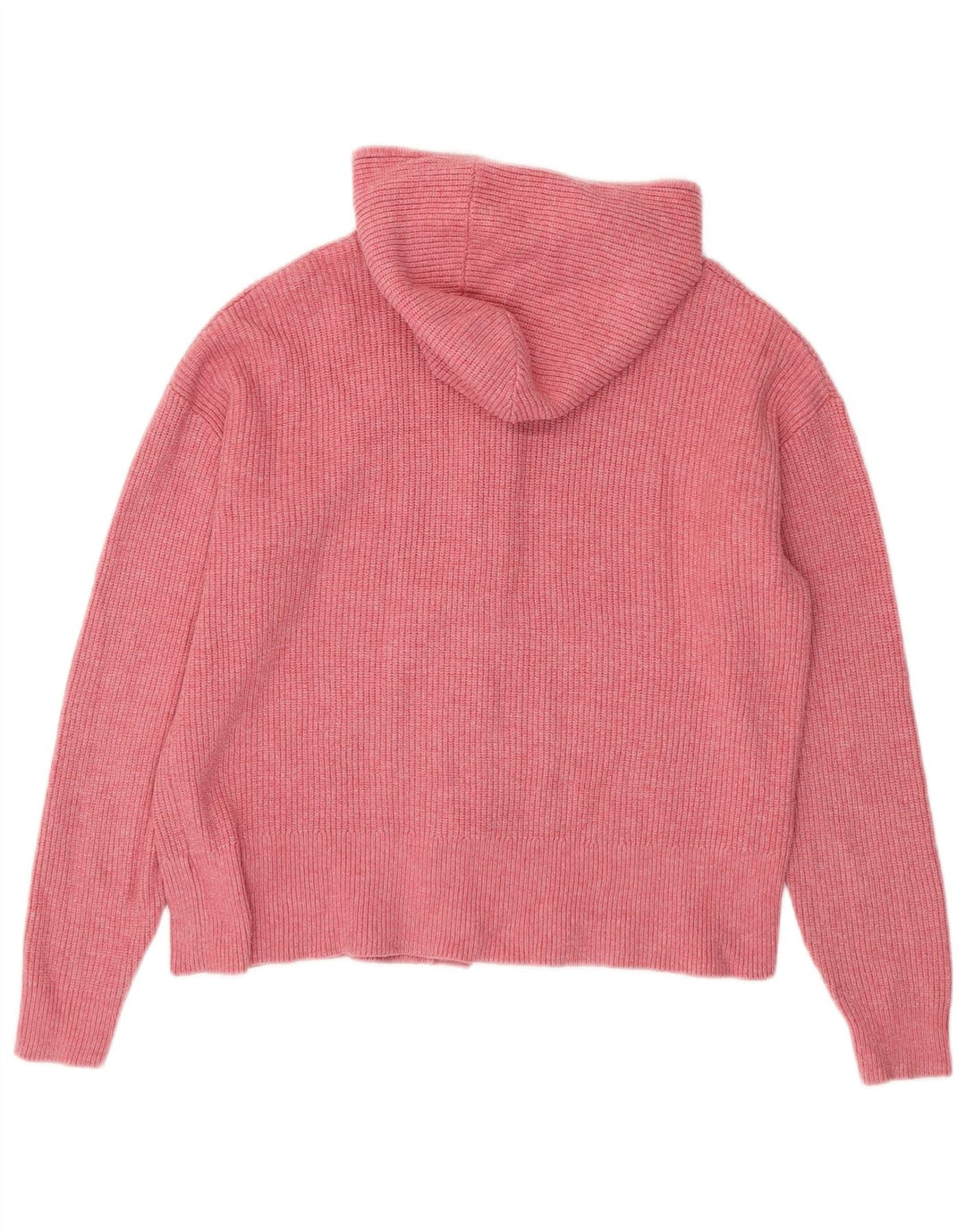 MARKS & SPENCER Sweater med hætte til kvinder UK 16 Large Pink Viscose
