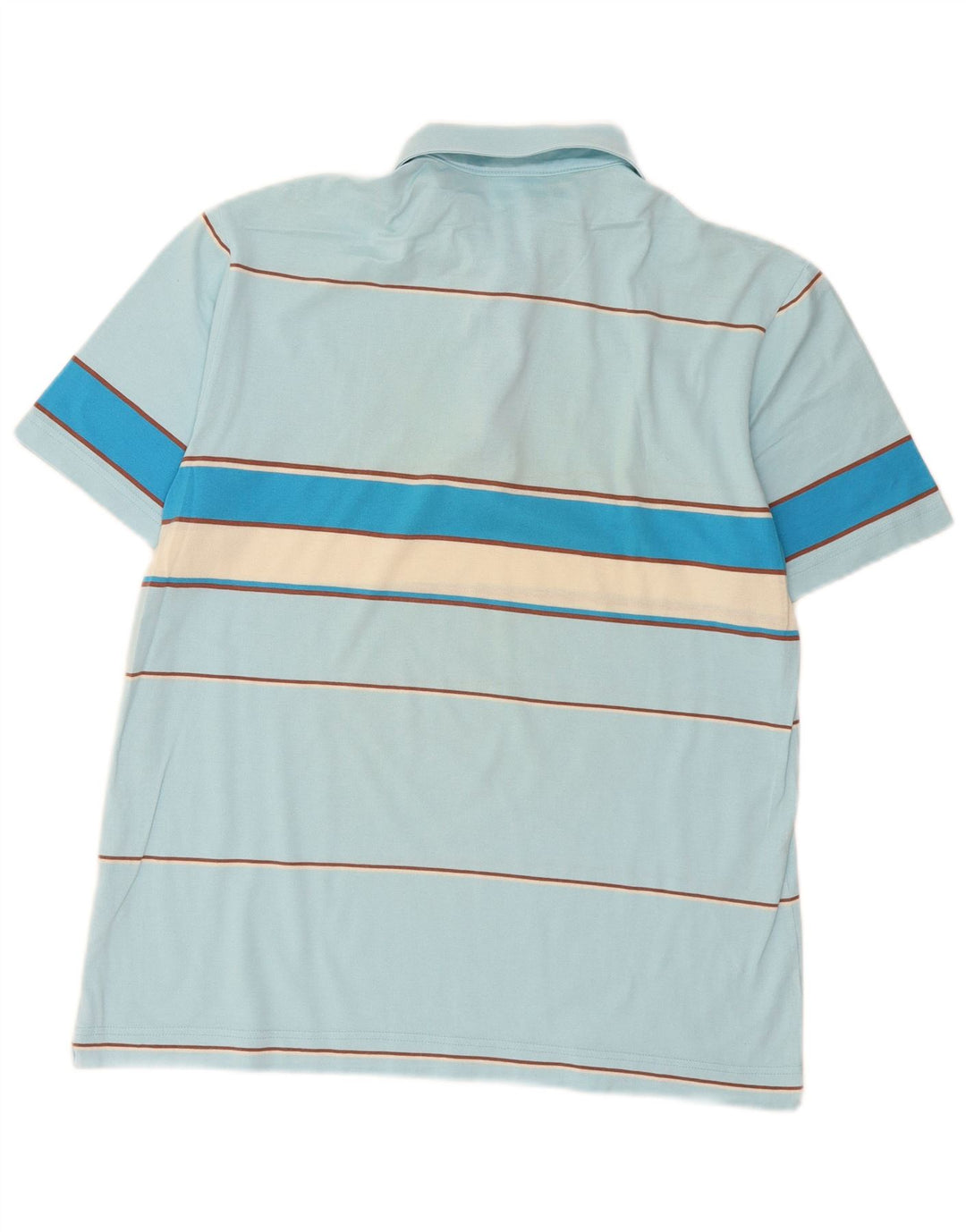 Lacoste herre poloskjorte str. 4 Medium blå stribet bomuld