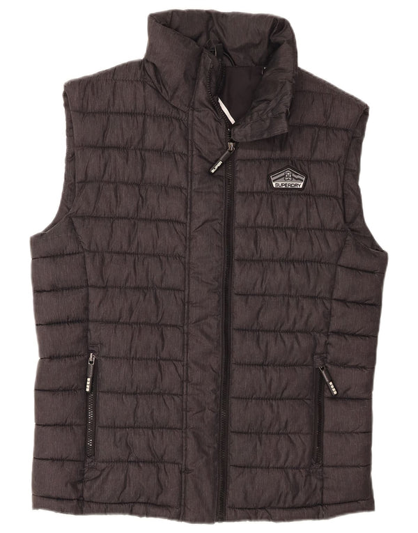Superdry Herre Polstret Gilet UK 38 Medium Navy Blue Polyester