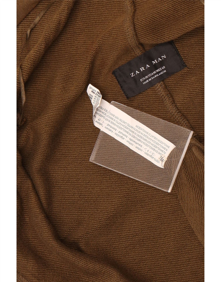 Zara Herre hættecardigan sweater Medium brun bomuld