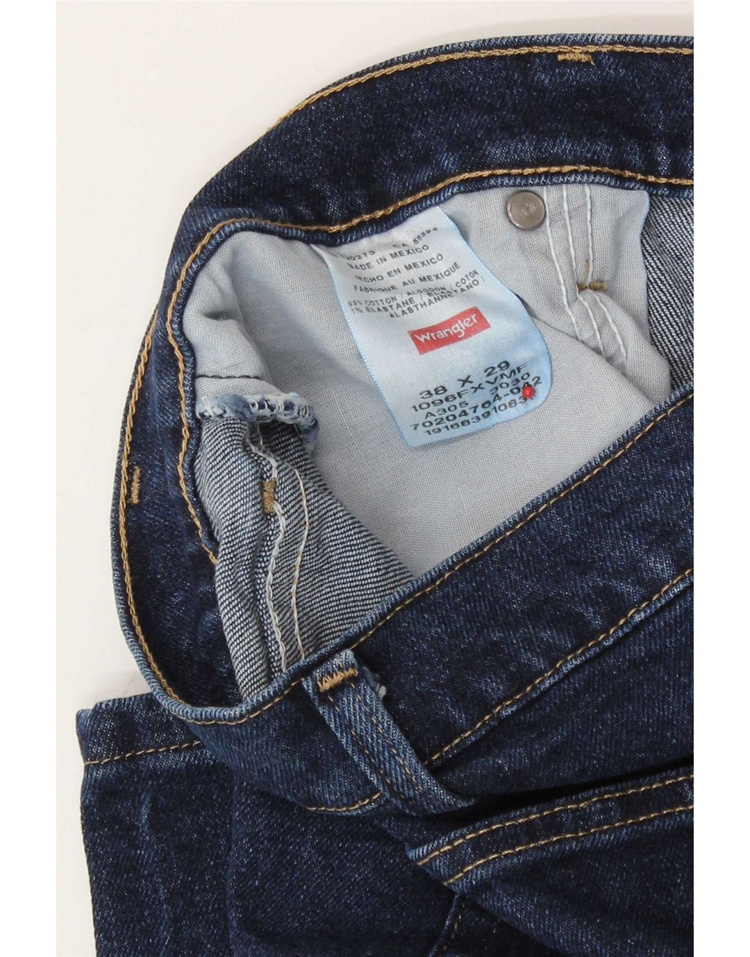 Wrangler Straight Jeans til mænd W38 L29 Marineblå Bomuld