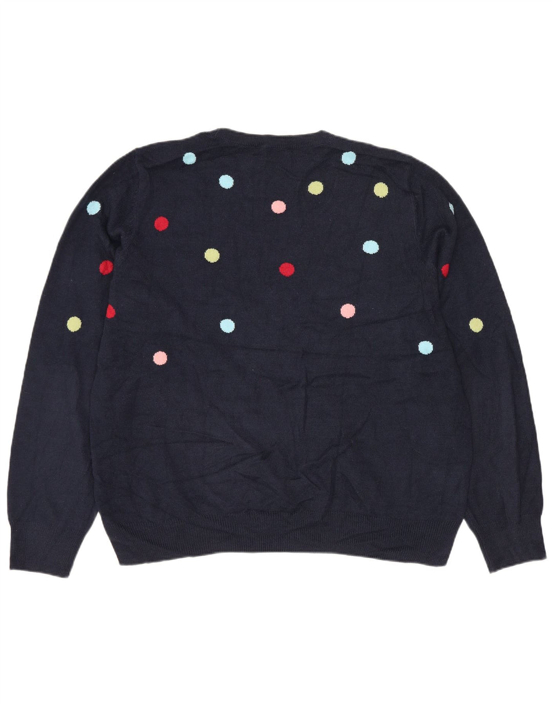 MARKS & SPENCER Dame sweater med rund hals DK 16 Stor marineblå