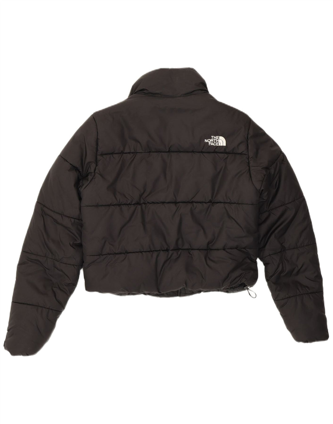 THE NORTH FACE Dame Crop Polstret jakke UK 10 Lille sort polyester