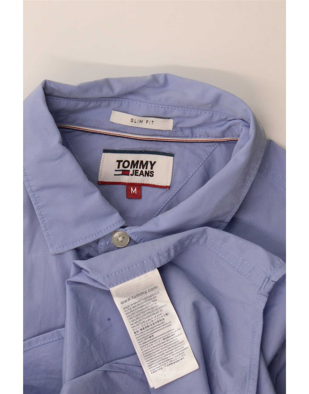 Tommy Hilfiger Herre Slim Fit skjorte Medium Blue Bomuld